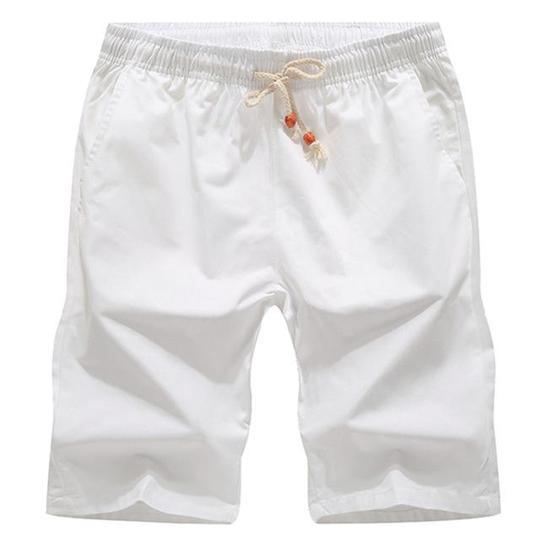 MAN COTTON GYM SHORT IN WHITE COLOUR